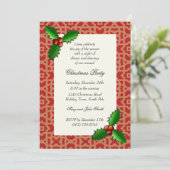 Noël Holly Fêtes Invitations (Debout devant)