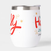 Noël Holly Jolly Fun Winter Nom personnalisé (Gauche)