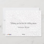 Noël Holly Joyeux Joyeux Carte à la couleur (Dos)