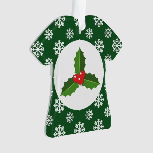 Noël Holly Snowflakes Green (devant)