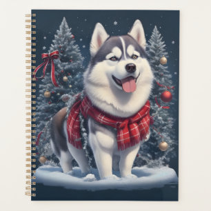 Noël Husky Chien magique Noël Noël Esprit de Noël