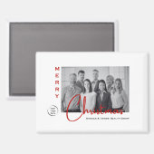 Noël immobilier | Magnet photo avec logo (Recto/Verso)