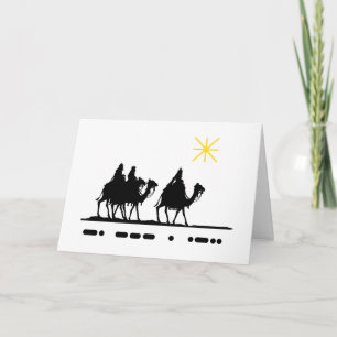 Noel in Morse Code Kerst Kaart met Wijze Mannen
