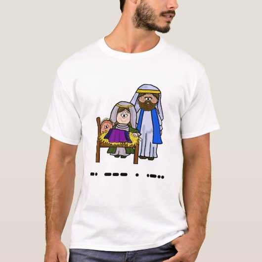 Noel in Morse Code Tshirt + Managerscène (Voorkant)