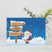 Noël Invitation de fête de vacances de Père Noël (Debout devant)