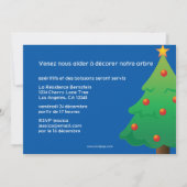 Noël Invitation de fête de vacances de Père Noël (Dos)