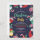 Noël Invitation Festive Fête Arbre cadeaux (Devant)