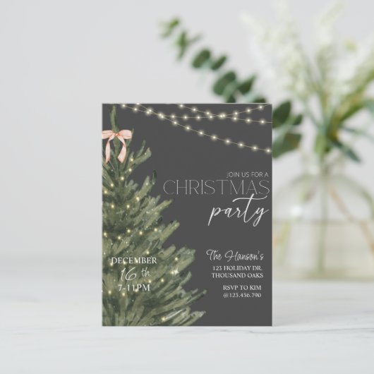 Noël, Invitation Vacances, Fête, (Debout devant)