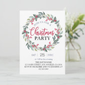 Noël Invitation verte et rouge (Debout devant)