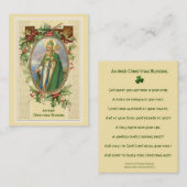 Noël irlandais bénissant les cartes saintes de St (Devant / Derrière)