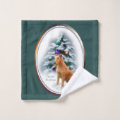 Noël irlandais Terrier (Gant de toilette)