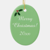 Noël Jaune Labrador Père Noël Ornement ovale (Dos)