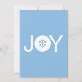 Noël Joie bleue Carte de Noël (Devant)