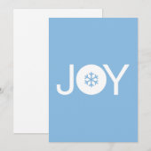 Noël Joie bleue Carte de Noël (Devant / Derrière)