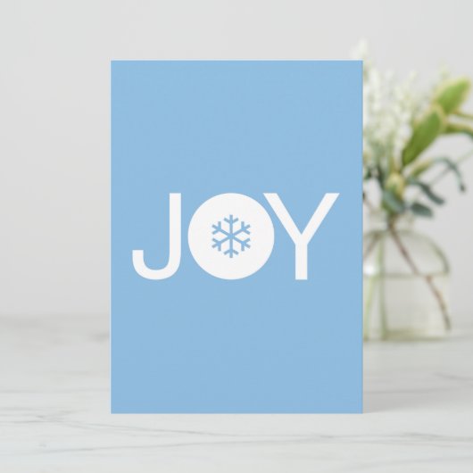 Noël Joie bleue Carte de Noël (Debout devant)