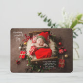 Noël Joie Faire-part de naissance de vacances (Debout devant)