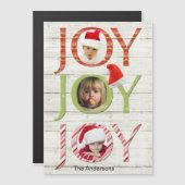 Noël Joie Photo personnalisée Magnet de vacances (Devant / Derrière)