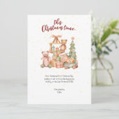 Noël, jouets pour enfants et cadeaux carte de voeu (Debout devant)