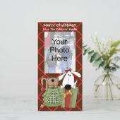 Noël Joy, Chien & Chat Custom Cartes photos, Vert. (Debout devant)