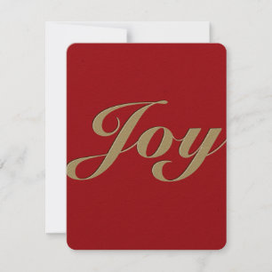 Noël Joy Faux Embossée Appartement Carte de Vacanc
