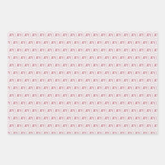 Noël Joy Red Wrapper Papier (Devant)