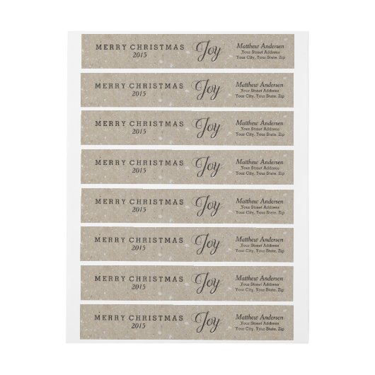 Noël Joy Wraparound Étiquette de adresse (Feuille)