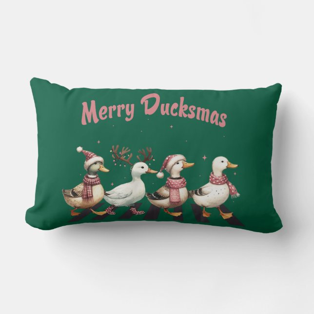 Noël Joyeux Ducksmas Jouer Oreiller (Recto)