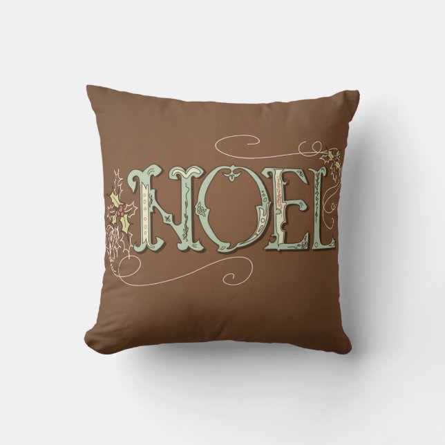 Noel/Joyeux Noël Coussin décoratif réversible (Recto)