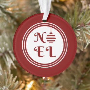 NOEL Joyeux Noël Vacances Rouge et Blanc
