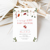 Noël Joyeux Petit Baby shower Invitation