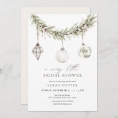 Noël Joyeux Petite Douche nuptiale Invitation (Devant / Derrière)