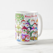 Noël Joyeux Snowmans Fête Mug Cadeau (Devant droit)