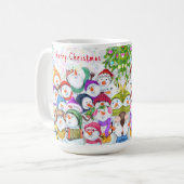 Noël Joyeux Snowmans Fête Mug Cadeau (Devant gauche)