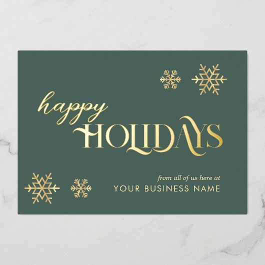 Noël Joyeux Vacances Entreprise Vert (Recto)