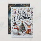Noel-kaart - Merry Christmas (Voorkant / Achterkant)