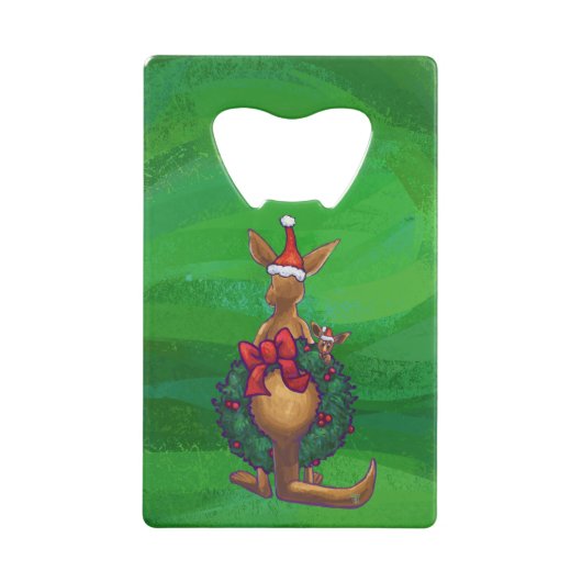 Noël Kangaroo sur le dos vert peint (Dos)