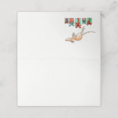 Noël kangourou sauter aquarelle art cartes (Extérieur déplié)