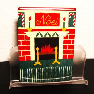 Noel Kerstmis open haard Artisan haakprint Magneet