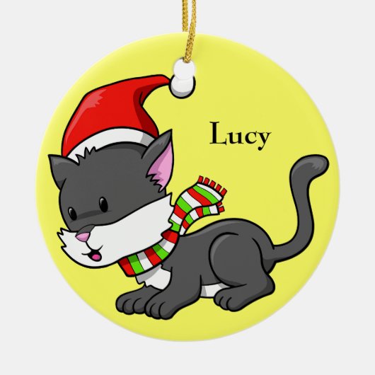 Noël Kitty "Lucy" Ornement (Devant)