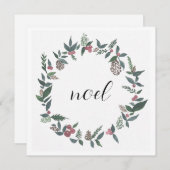 Noel krans kerstkaart (Voorkant / Achterkant)