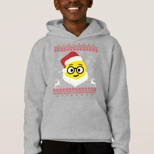 Noël laid d'Emoji de sourire nerd de yeux de Pèr
