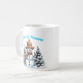 Noël Laisser neiger Snowman Mug 11oz (Devant gauche)