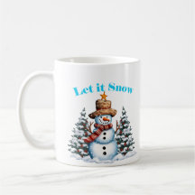 Noël Laisser neiger Snowman Mug 11oz