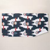 Noël lamas sans couture motif (Serviette de bain)