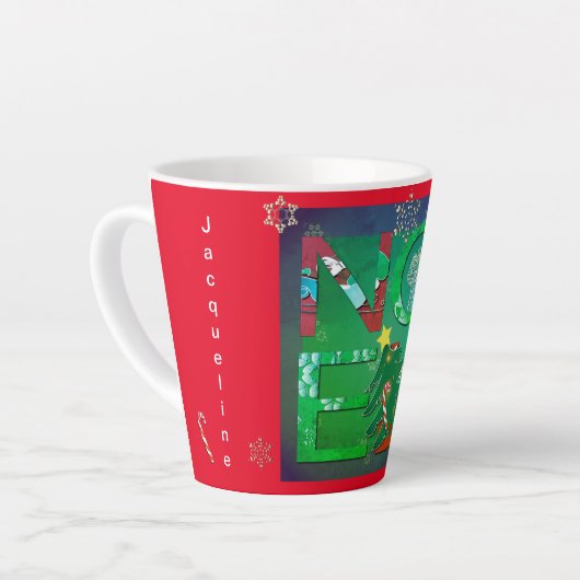 "Noel" Latte Mug de Noël (Angle gauche)