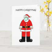 Noël Le Père Noël porte une carte Masque Visage (Fleur jaune)