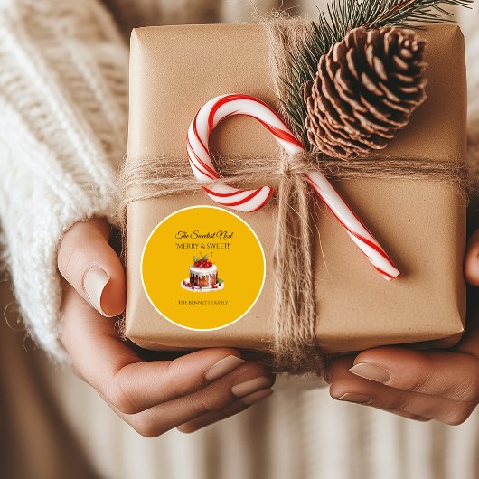 Noël le plus doux Étiquette de biscuits de Noël