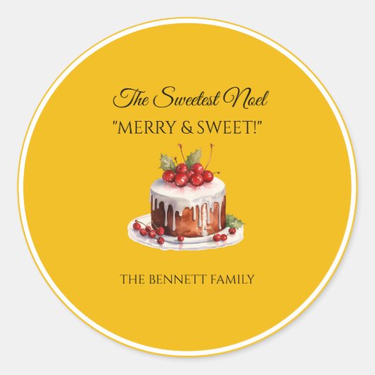 Noël le plus doux Étiquette de biscuits de Noël (Devant)