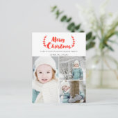 Noël | Lettres | Carte photo de vacances (Debout devant)