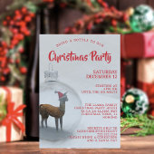 Noël Llama Fête Invitation